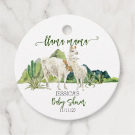 Etiquetas Para Recuerdos Llama Mama Baby Shower Watercolor