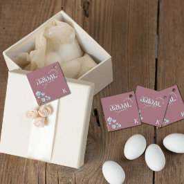 Etiquetas Para Recuerdos Lluvia de Novia Floral Acuarela Azul Vintage