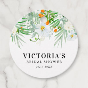 Etiquetas Para Recuerdos Lluvia de orquídeas y kumquats para despedida de s