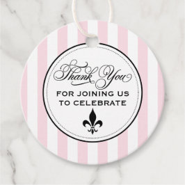 Etiquetas Para Recuerdos Lluvia de Regalos Nupcial Vintage Rosa Fleur de Li