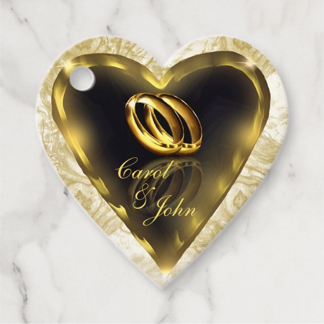 Etiquetas Para Recuerdos Lo que Dios ha juntado (oro) Boda (Anverso)