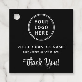 Etiquetas Para Recuerdos Logotipo comercial Código QR Gracias negro