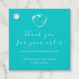 Etiquetas Para Recuerdos Logotipo de código de descuento Corazón de oro Gra