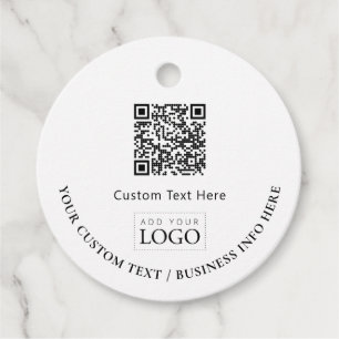 Etiquetas Para Recuerdos Logotipo de negocio simple promoción de código QR