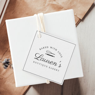 Etiquetas Para Recuerdos Logotipo de panadería clásica con información come