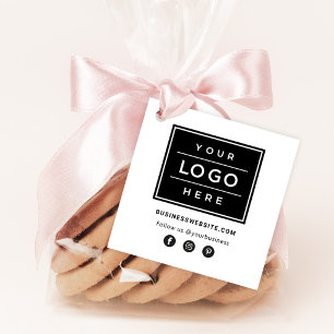 Etiquetas Para Recuerdos Logotipo Empresarial Personalizado Blanco Sitio We