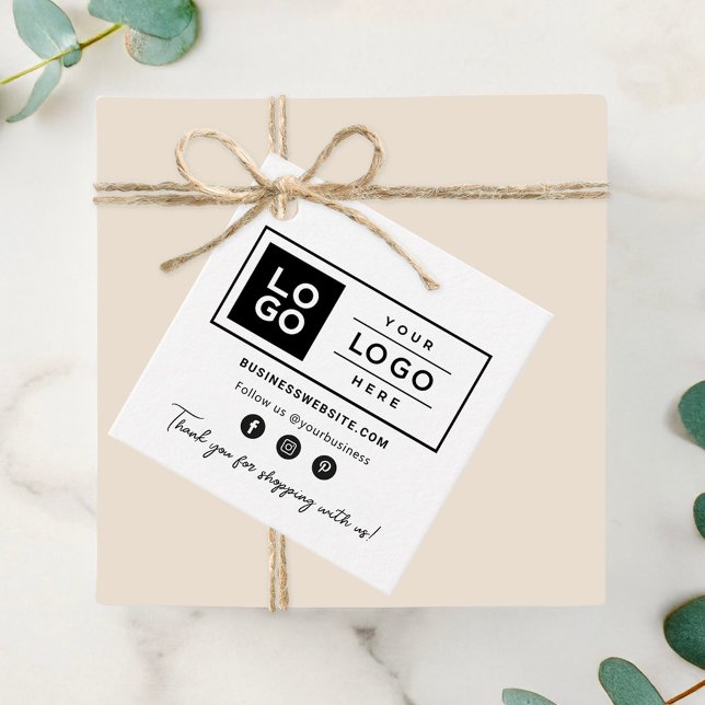 Etiquetas Para Recuerdos Logotipo Empresarial Personalizado en Blanco para  (Subido por el creador)