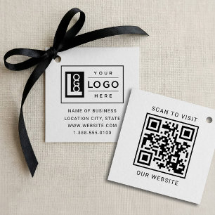 Etiquetas Para Recuerdos Logotipo empresarial personalizado moderno y códig