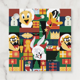 Etiquetas Para Recuerdos LOONEY TUNES™Patrón de bloques de vacaciones
