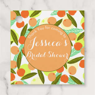 Etiquetas Para Recuerdos Loquat Fruit Pattern Brit Shower Peach Gracias