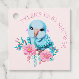 Etiquetas Para Recuerdos Loro de bebé azul dulce y adorable