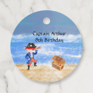 Etiquetas Para Recuerdos Loro del tesoro del fiesta del cumpleaños pirata