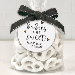 Etiquetas Para Recuerdos Los bebés son Baby Shower Minimalista dulce