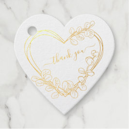 Etiquetas Para Recuerdos Los corazones de Eucalyptus fueron Relieve metaliz