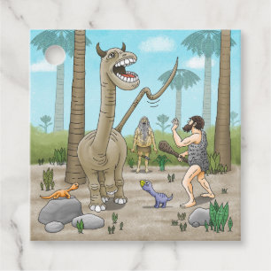 Etiquetas Para Recuerdos Los dinosaurios se encuentran con la Edad de Piedr