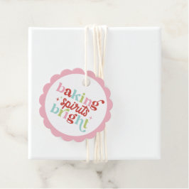 Etiquetas Para Recuerdos Los Navidades brillantes del espíritu retro pastel