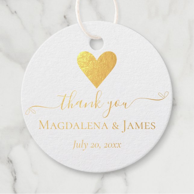 Etiquetas Para Recuerdos Los nombres de los corazones simples y elegantes g (Anverso)