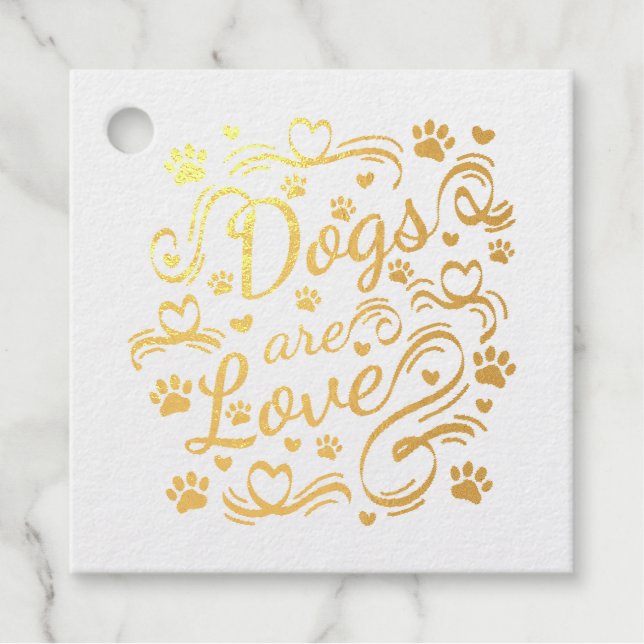 Etiquetas Para Recuerdos Los Perros Son Vías De Amor Y Tipografía Del Coraz (Anverso)