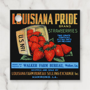 Etiquetas Para Recuerdos Louisiana Pride Strawberries