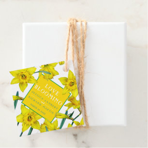 Etiquetas Para Recuerdos Love is blooming watercolor yellow spring wedding