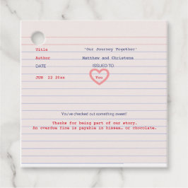 Etiquetas Para Recuerdos Love Story Due Date Library Card Wedding