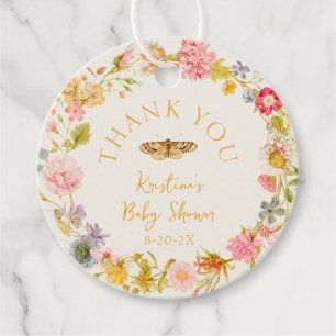 Etiquetas Para Recuerdos Lovebug Vintage Wildflower Baby Shower