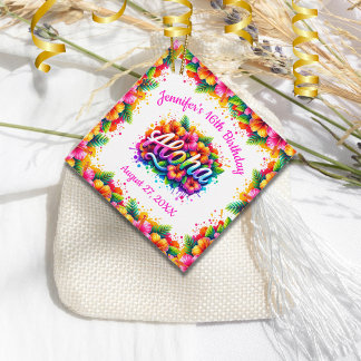 Etiquetas Para Recuerdos Luau de Cumpleaños Hawaiano Tropical Aloha