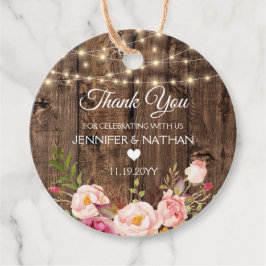 Etiquetas Para Recuerdos Luces de Cadena Florales Boho Rústicas Gracias