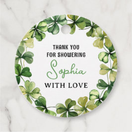 Etiquetas Para Recuerdos Lucky Charm Baby Shower Shamrock Clover Tags