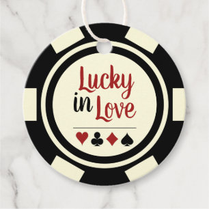 Etiquetas Para Recuerdos Lucky In Love Black White Boda