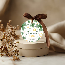 Etiquetas Para Recuerdos Lucky One Shamrock Birthday Favor Tags