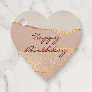 Etiquetas Para Recuerdos Lujo Personalizar Brillo Rosa Oro