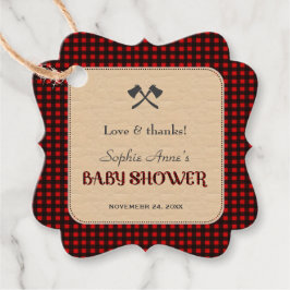 Etiquetas Para Recuerdos Lumberjack Red Buffalo Wild Hunter Baby Shower