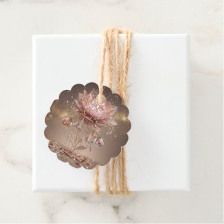 Etiquetas Para Recuerdos Luxury Neon Floral Scalloped Tags