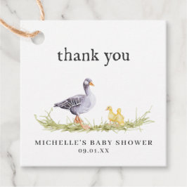 Etiquetas Para Recuerdos Madre Oca de granja rústica | Favor de baby shower