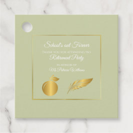 Etiquetas Para Recuerdos Maestros elegantes Fiesta de Jubilación Pastel de 