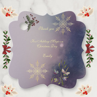 Etiquetas Para Recuerdos Magical Christmas Glow Birthday favor tags
