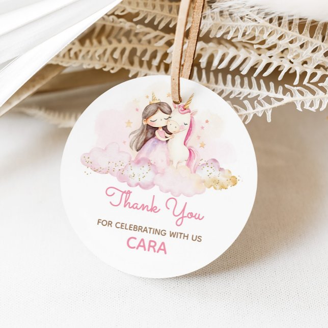 Etiquetas Para Recuerdos Magical Day Unicorn Birthday Party  (Unicorn Birthday Party Favor Tags)