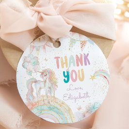 Etiquetas Para Recuerdos Magnífico Día del Arcoiris Unicornio Gracias