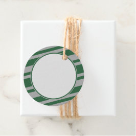 Etiquetas Para Recuerdos Mago círculo verde y gris en blanco