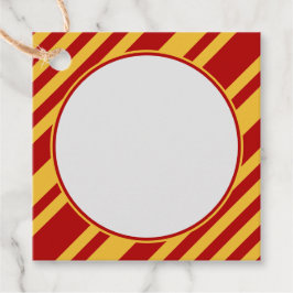 Etiquetas Para Recuerdos Mago Red and Gold Blank Square