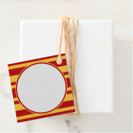 Etiquetas Para Recuerdos Mago Rojo y Dorado Diamante en Blanco