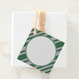 Etiquetas Para Recuerdos Mago Verde y Cuadrado Blanco Gris