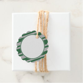 Etiquetas Para Recuerdos Mago Verde y Gris Escalonado en Blanco