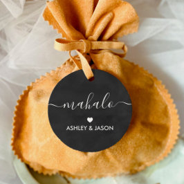 Etiquetas Para Recuerdos Mahalo Gift Tag, Wedding Thank You Tag, Chalkboard