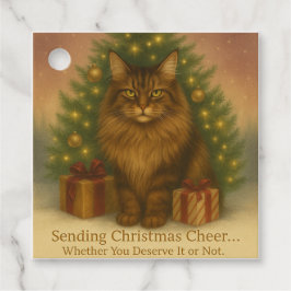 Etiquetas Para Recuerdos Maine Coon Cat Christmas | Funny Holiday