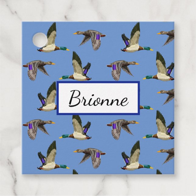 Etiquetas Para Recuerdos Mallard Duck Lovers (Anverso)