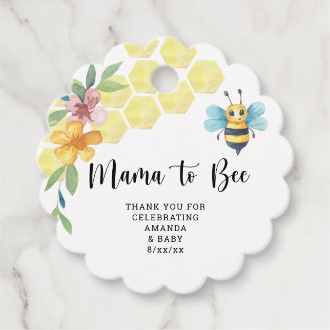 Etiquetas Para Recuerdos Mamá Abeja (Anverso)