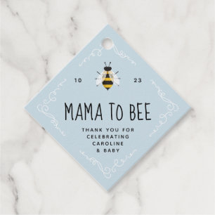 Etiquetas Para Recuerdos Mamá azul rusa se va a Baby Shower