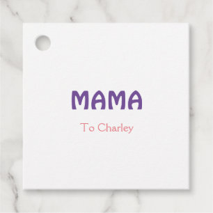 Etiquetas Para Recuerdos Mamá feliz madres retro púrpura agregar nombre vin
